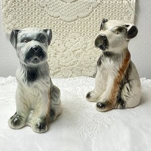 Vintage Handcrafted Collectibles Terrier Pair